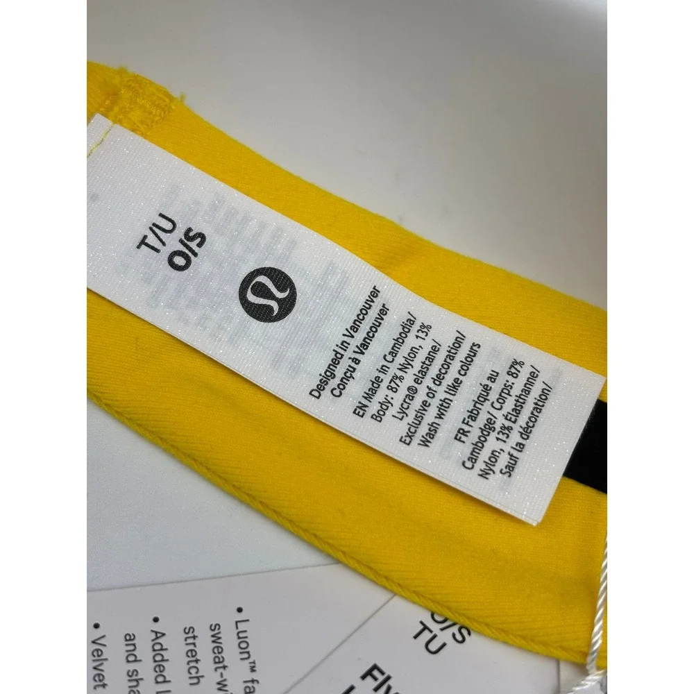 Lululemon Zella Headbands Yellow Grey Fly Away Tamer Twisted Lot of 2